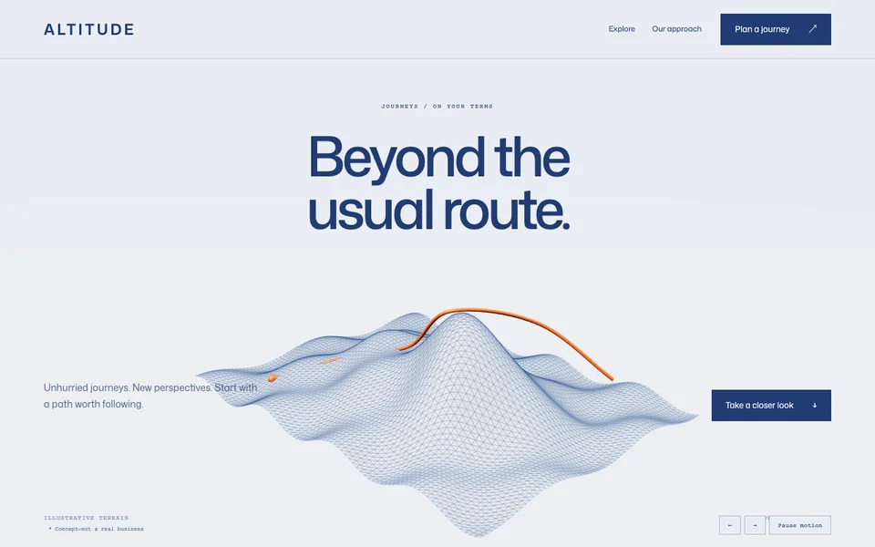 ALTITUDE website design concept