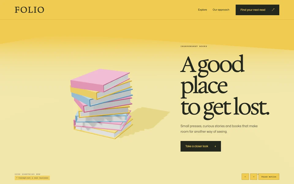 FOLIO website design concept