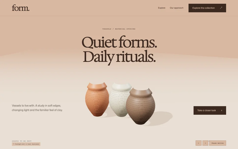 form. website design concept