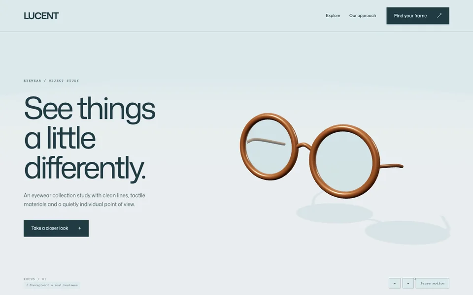 LUCENT website design concept